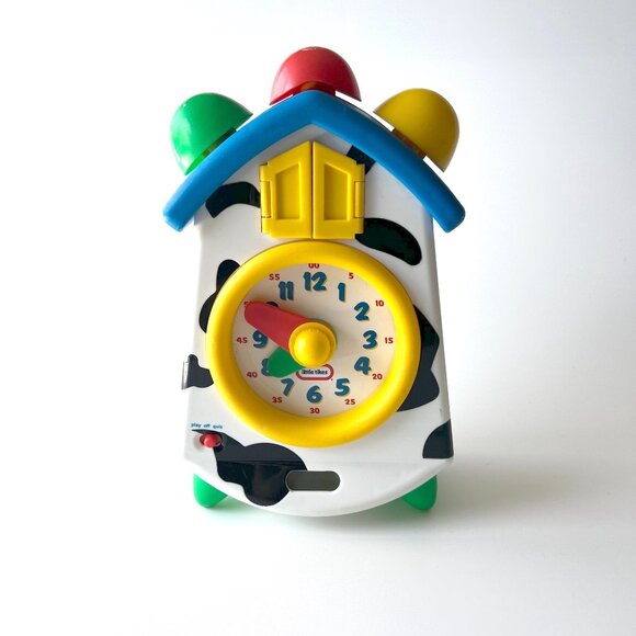 Vintage Little Tikes Clock A Doodle Moo Count Down Toy Clock - Picture 1 of 6